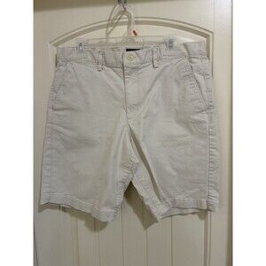 Gap Men's Size 34 Lived In Flat Front Chino Shorts 9" Inseam Khaki Stone